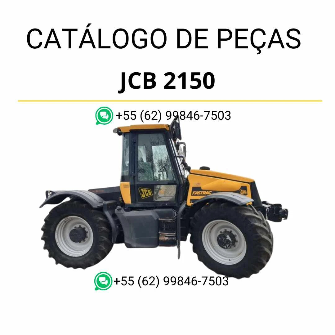 Catálogo de peças JCB 2150 Fastrac em PDF com ilustrações técnicas e identificação detalhada dos componentes originais