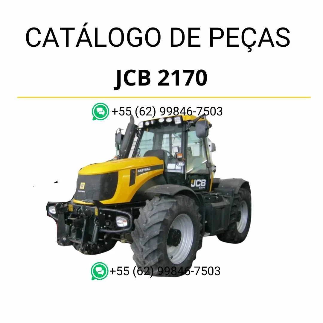 Catálogo de peças JCB 2170 Fastrac em PDF com ilustrações técnicas e identificação completa dos componentes originais