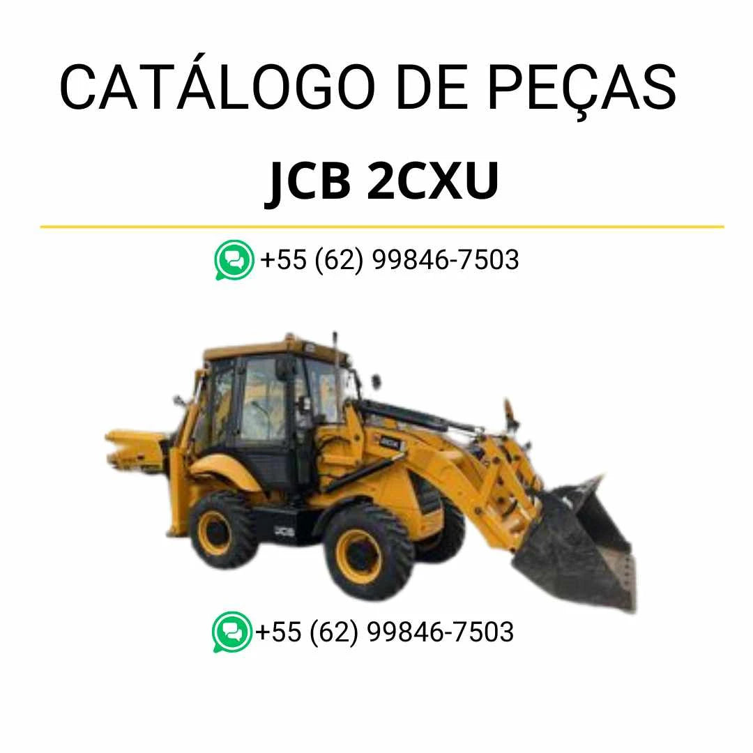 Catálogo de peças JCB 2CXU em PDF com diagramas completos, componentes originais e detalhes técnicos da retroescavadora