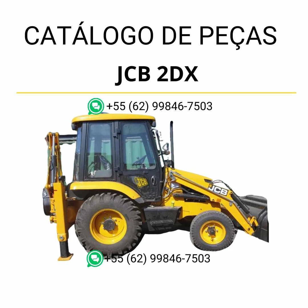 Catálogo de peças JCB 2DX em PDF com diagramas técnicos, componentes originais e detalhes completos da retroescavadora