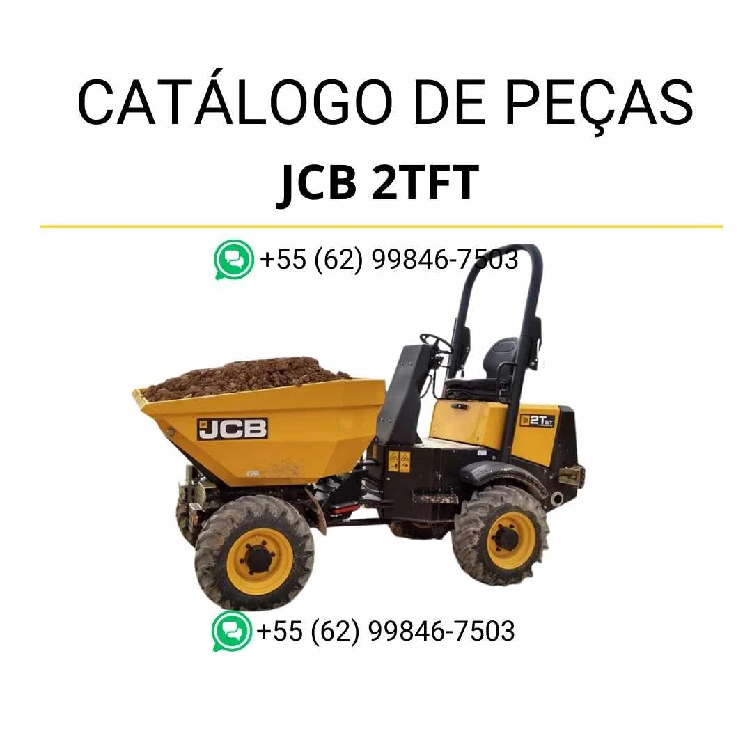 Catálogo de peças JCB 2TFT Site Dumper em PDF, com ilustrações técnicas detalhadas e identificação completa dos componentes originais
