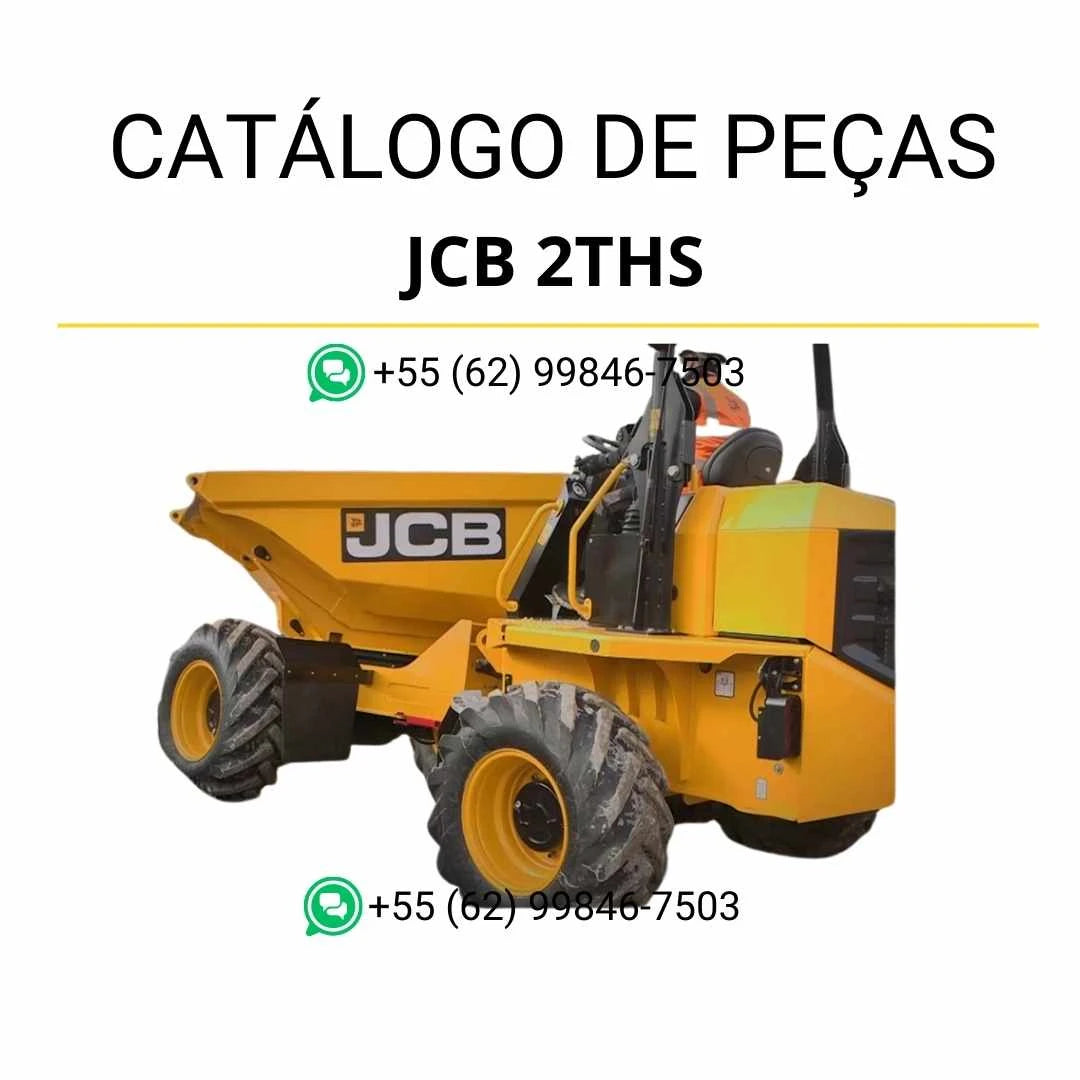Catálogo de peças JCB 2THS Site Dumper em PDF, com ilustrações técnicas detalhadas e identificação completa dos componentes originais