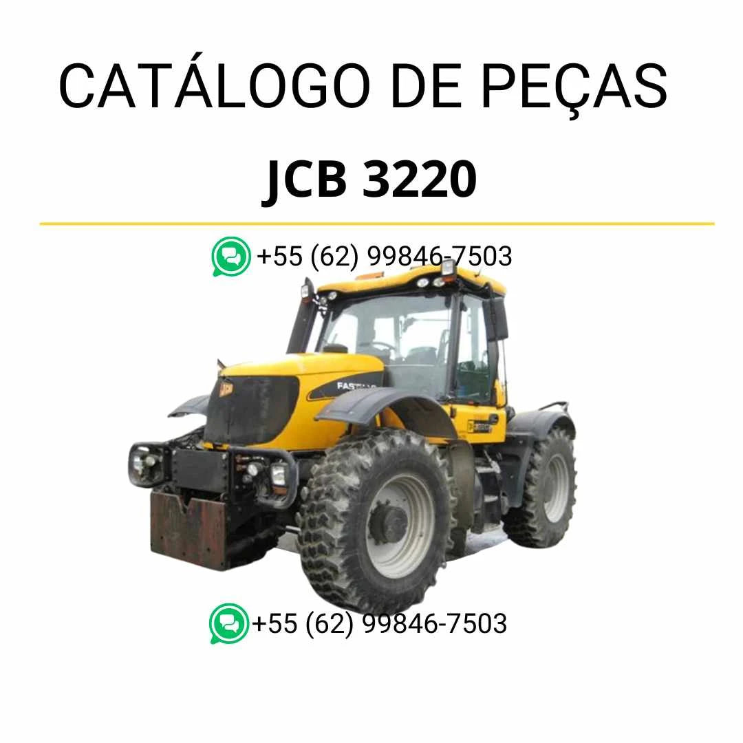 Catálogo de peças JCB 3220 Fastrac em PDF com ilustrações técnicas detalhadas e identificação completa dos componentes originais