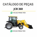 Catálogo de peças JCB 360 para trator em PDF, com ilustrações técnicas e identificação completa dos componentes originais
