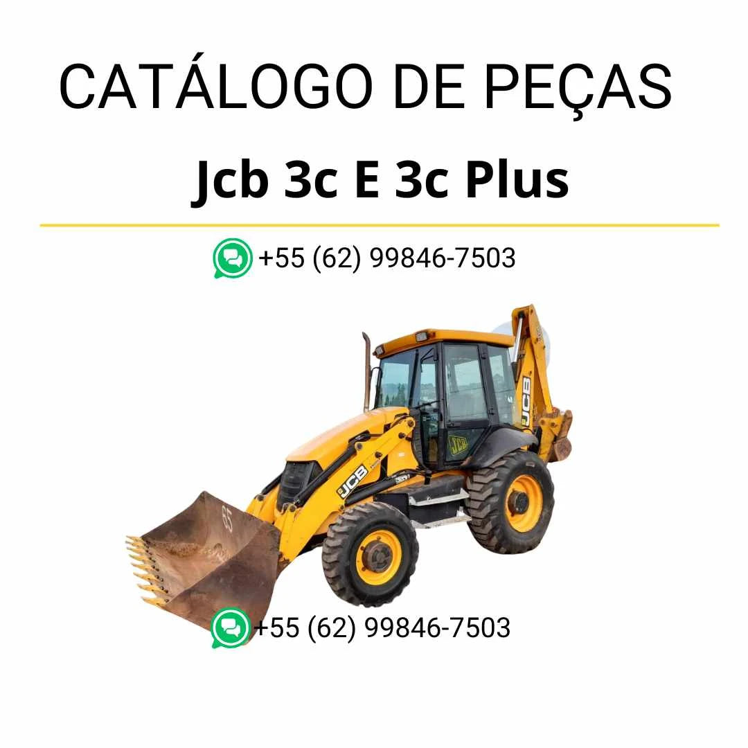 Catálogo de peças JCB 3C e 3C Plus em PDF com vistas técnicas, componentes originais e detalhes completos da escavadeira MQA