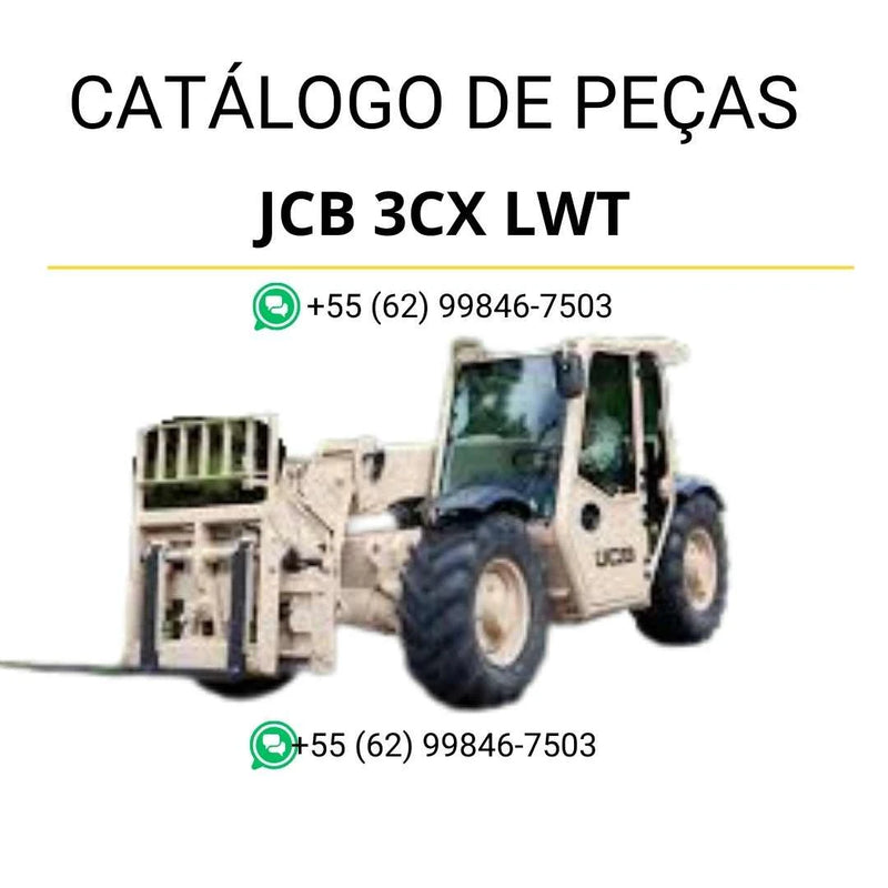 Catálogo de peças JCB 3CX LWT para máquinas militares em PDF, com diagramas detalhados e identificação completa de componentes originais