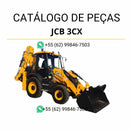 Catálogo de peças JCB 3CX em PDF com ilustrações técnicas e identificação detalhada dos componentes da retroescavadora