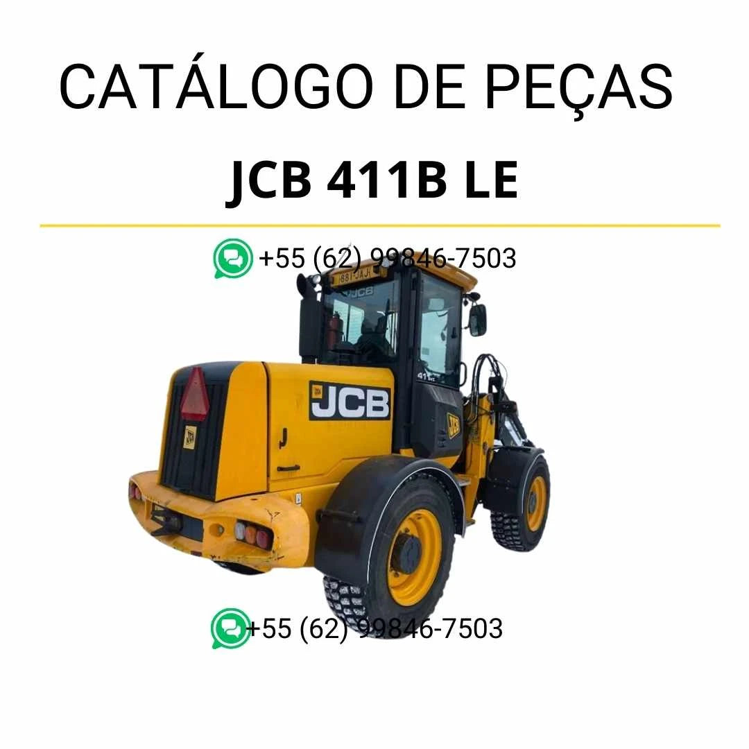 Catálogo de peças JCB 411B LE em PDF com diagramas técnicos completos e identificação de componentes do carregador de rodas