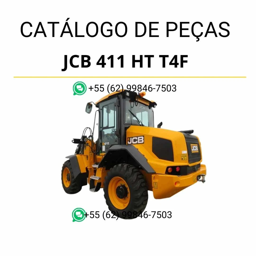  Catálogo de peças JCB 411 HT T4F em PDF com diagramas completos, componentes originais e detalhes técnicos do carregador de rodas