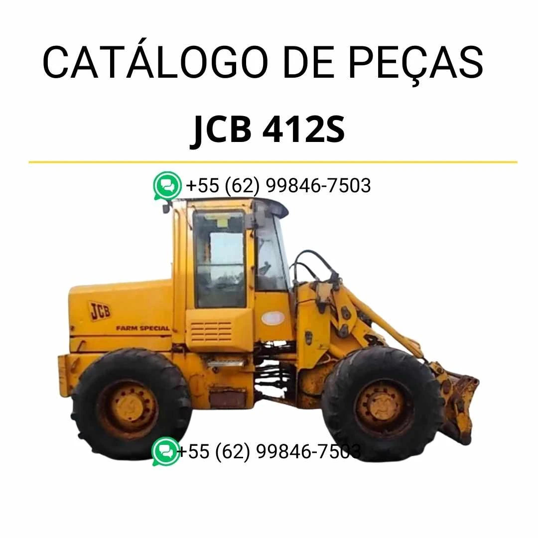 Catálogo de peças JCB 412S em PDF com ilustrações técnicas e relação completa de componentes do carregador de rodas