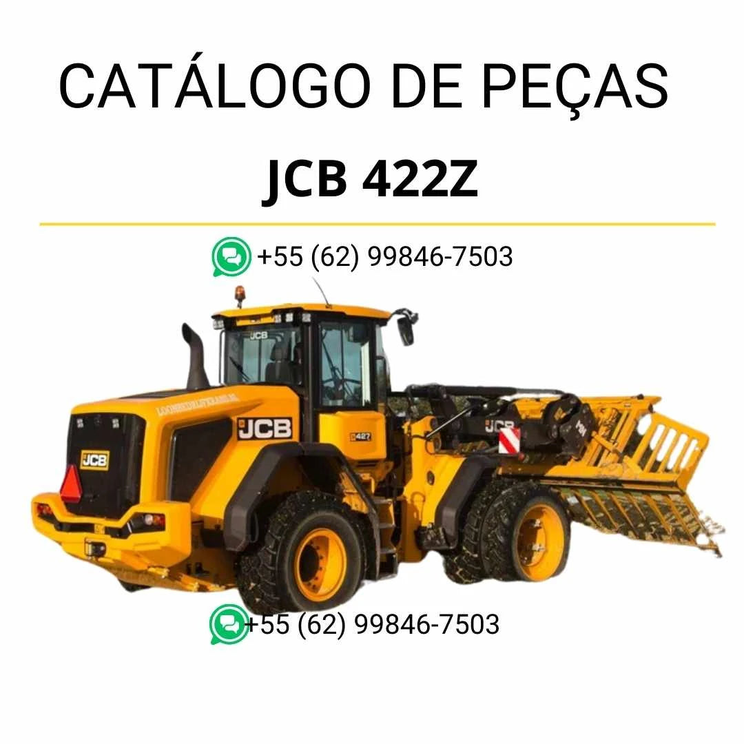Catálogo de peças JCB 422Z em PDF com lista de componentes, diagramas e detalhes técnicos do carregador de rodas