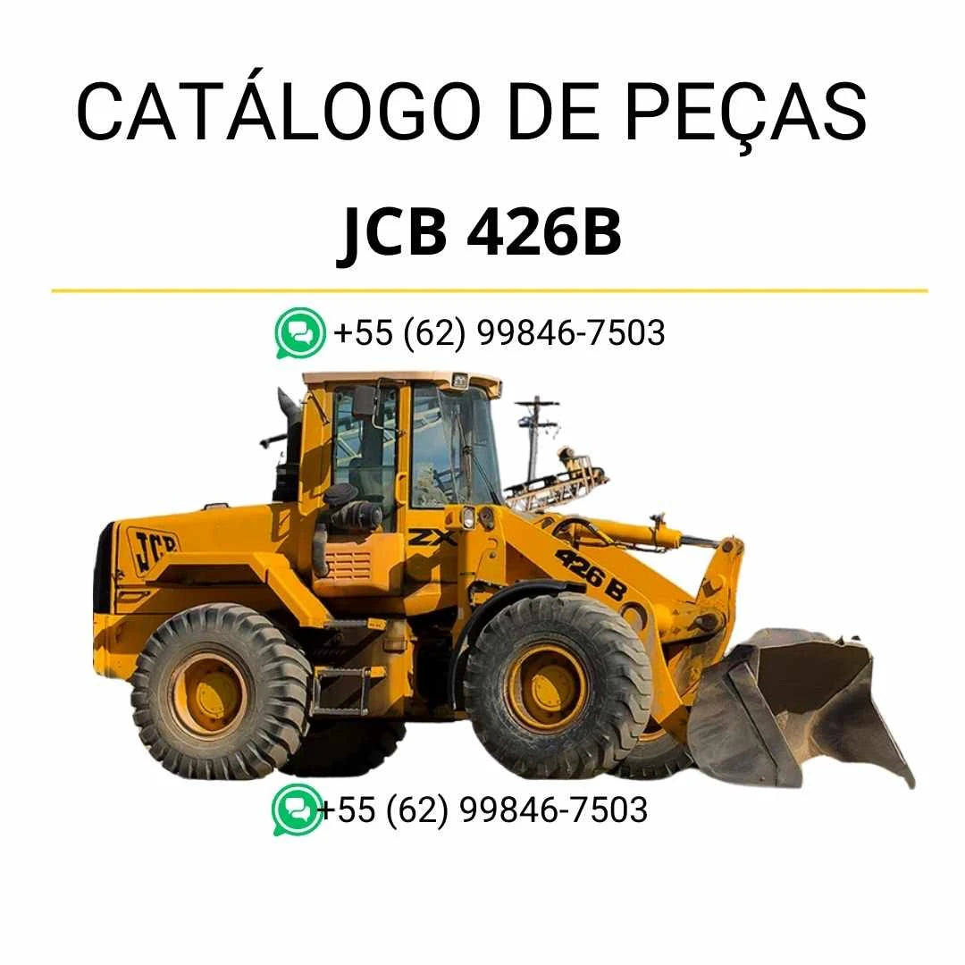 Catálogo de peças JCB 426B em PDF com ilustrações detalhadas, componentes originais e estrutura técnica do carregador de rodas