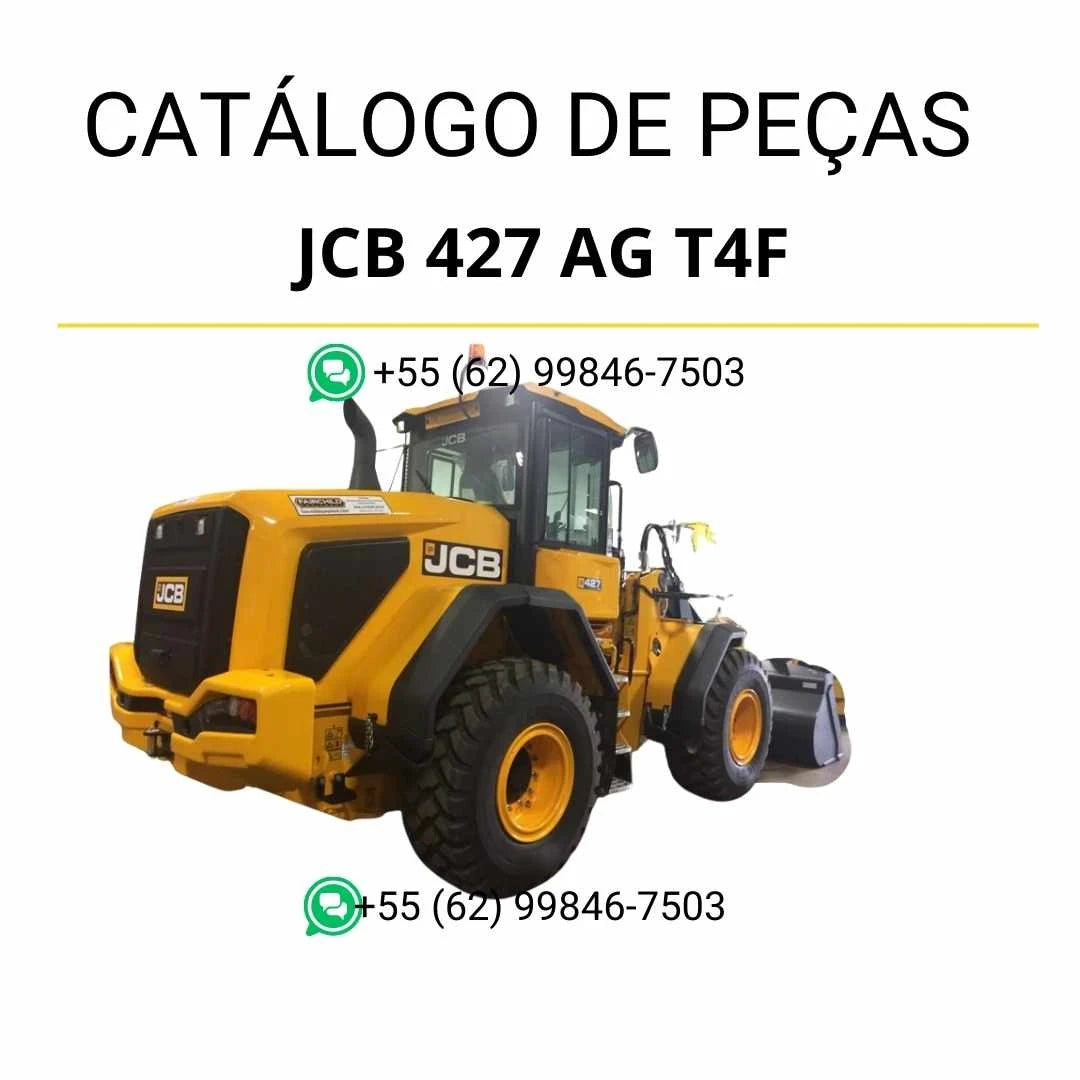 Catálogo de peças JCB 427 AG T4F em PDF, trazendo lista de componentes originais e esquemas técnicos do carregador de rodas