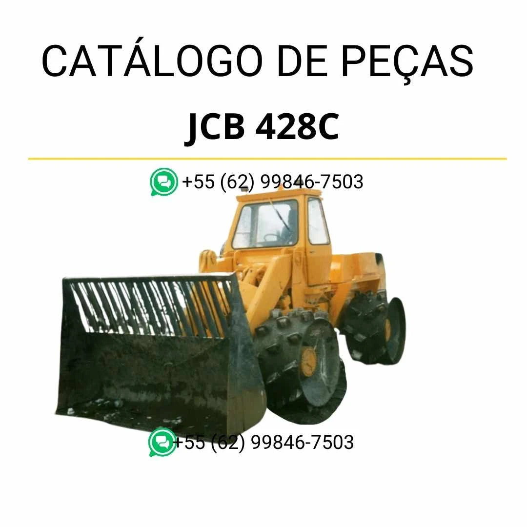 Catálogo de peças JCB 428C em PDF com diagramas técnicos e lista completa de componentes do carregador de rodas