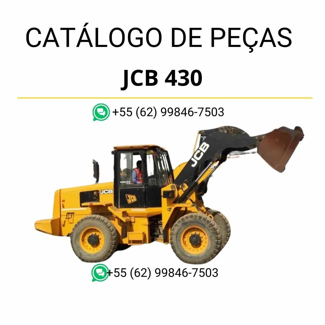Catálogo de peças JCB 430 em PDF com diagramas completos, identificação de componentes e detalhes técnicos do carregador de rodas