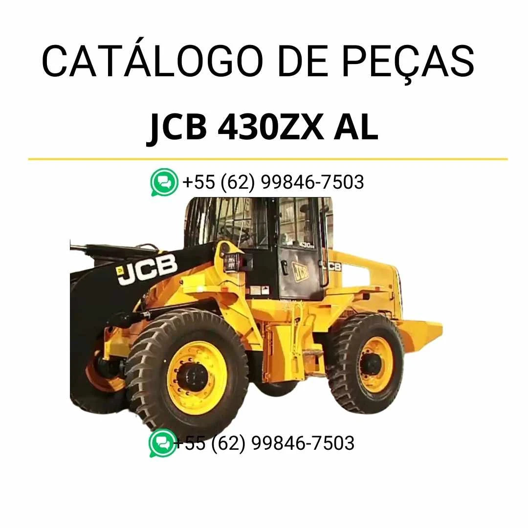 Catálogo de peças JCB 430ZX AL em PDF com diagramas completos e identificação técnica dos componentes do carregador de rodas