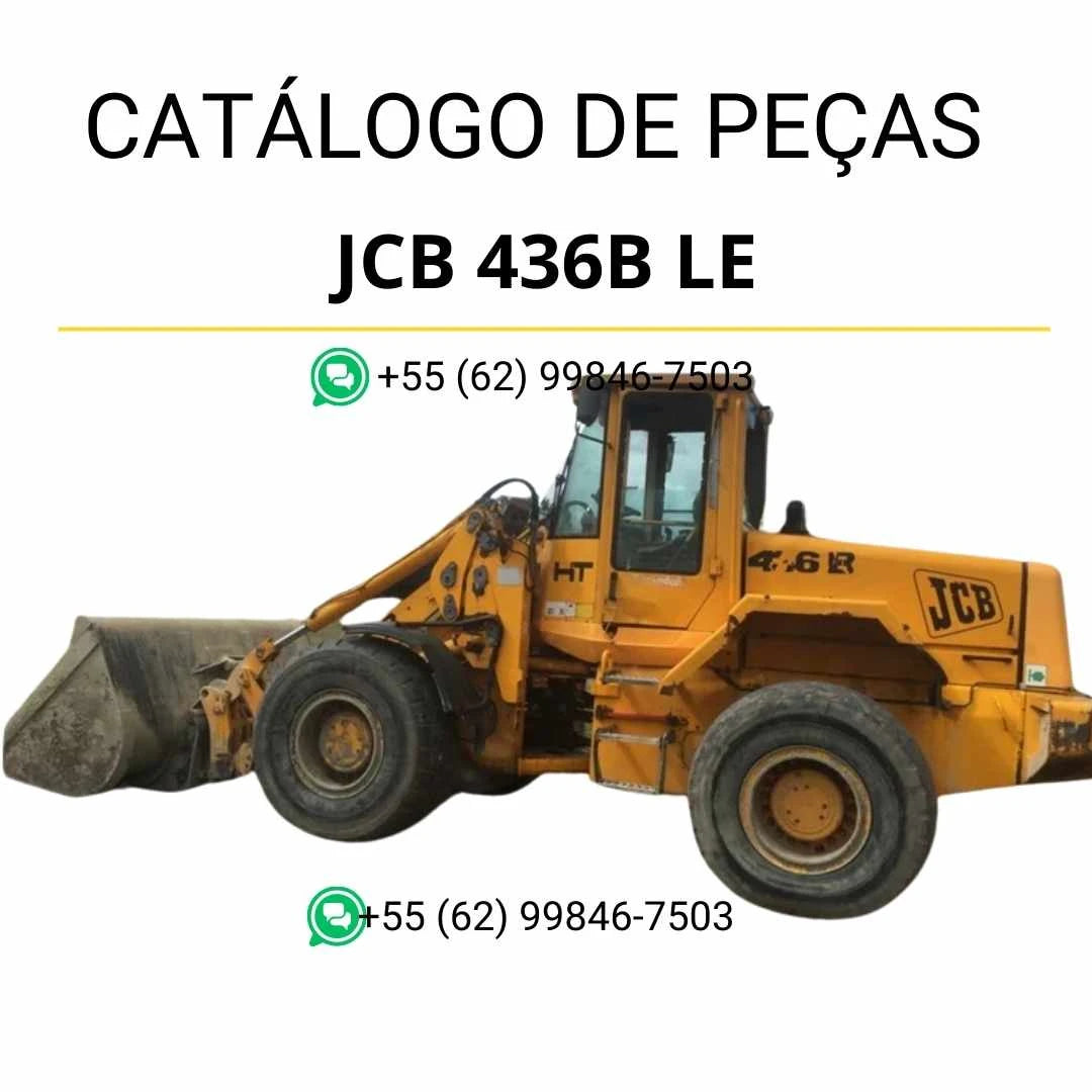 Catálogo de peças JCB 436B LE em PDF com descrição técnica, vistas explodidas e identificação completa dos componentes do carregador de rodas
