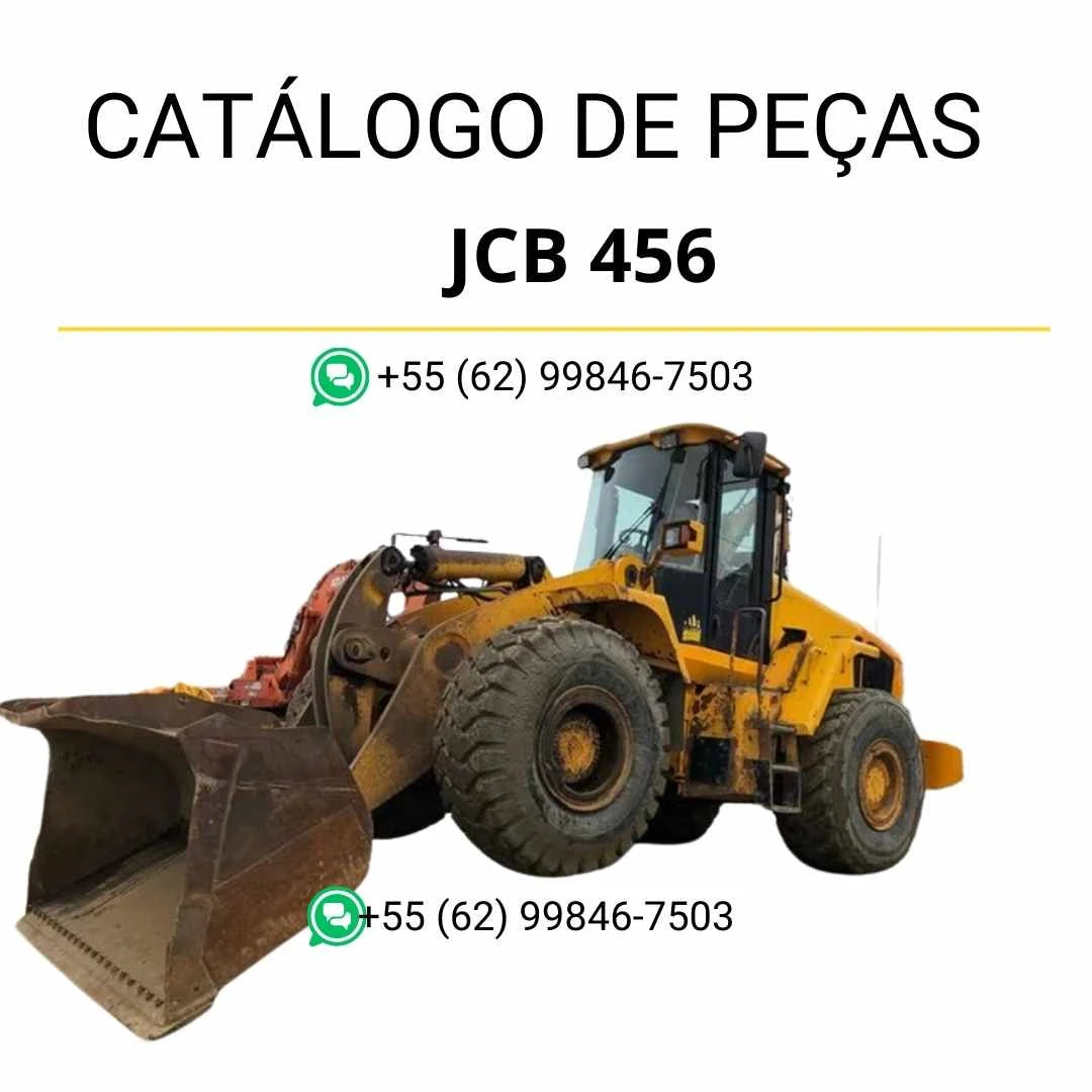 Catálogo de peças JCB 456 em PDF com diagramas detalhados e identificação completa dos componentes do carregador de rodas