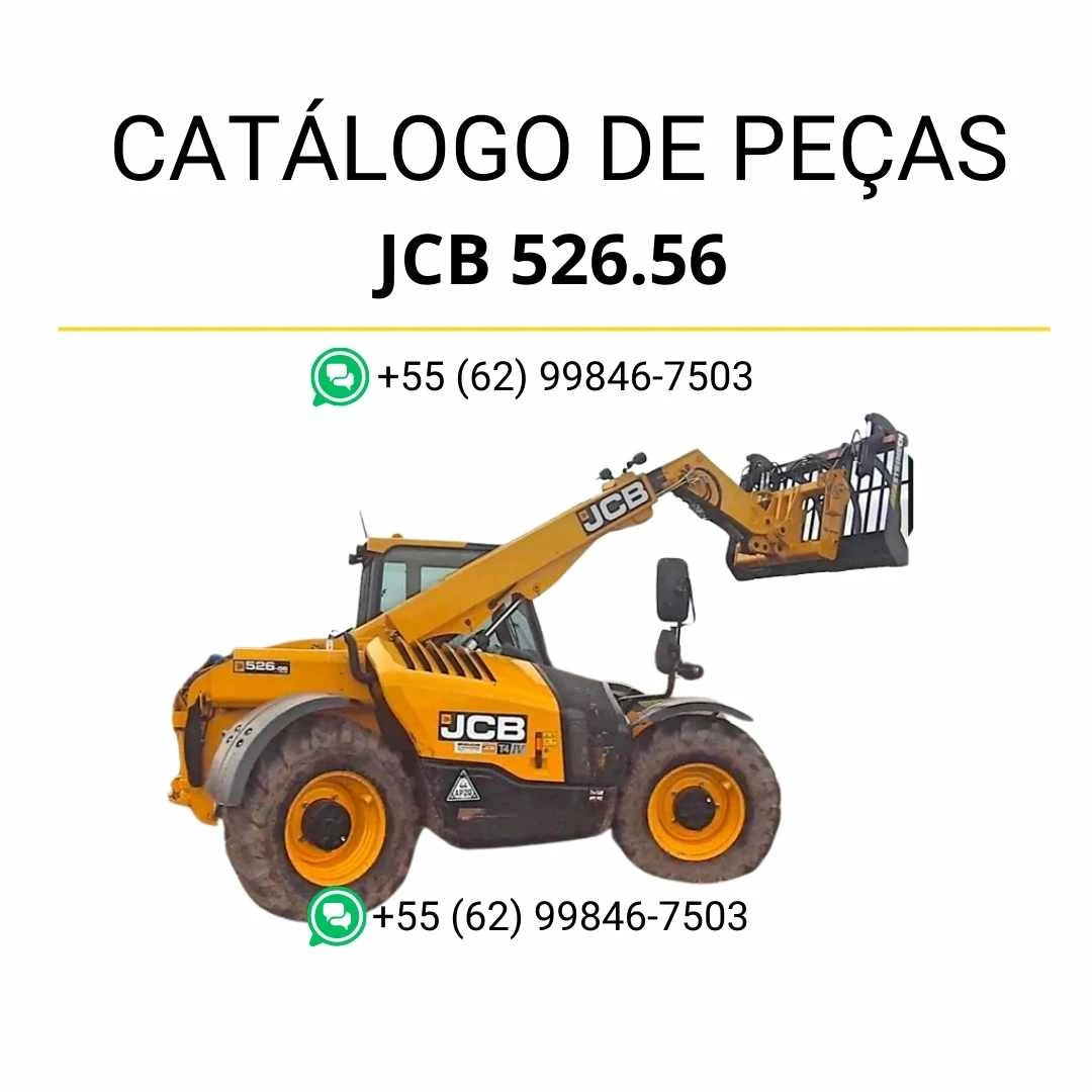 Catálogo de peças JCB 526.56 em PDF para manipuladores telescópicos, com diagramas técnicos e lista completa dos componentes originais