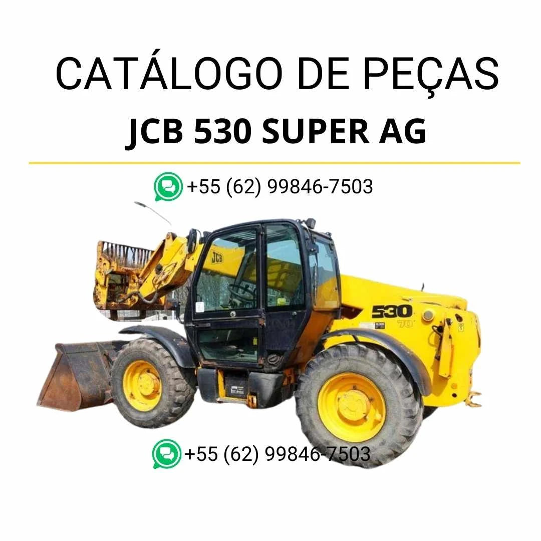 Catálogo de peças JCB 530 Super AG em PDF com ilustrações técnicas e lista completa de componentes do manipulador telescópico