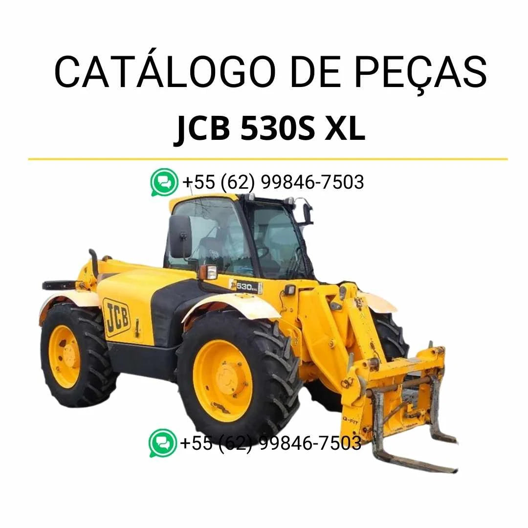 Catálogo de peças JCB 530S XL em PDF com ilustrações técnicas e identificação completa dos componentes do manipulador telescópico