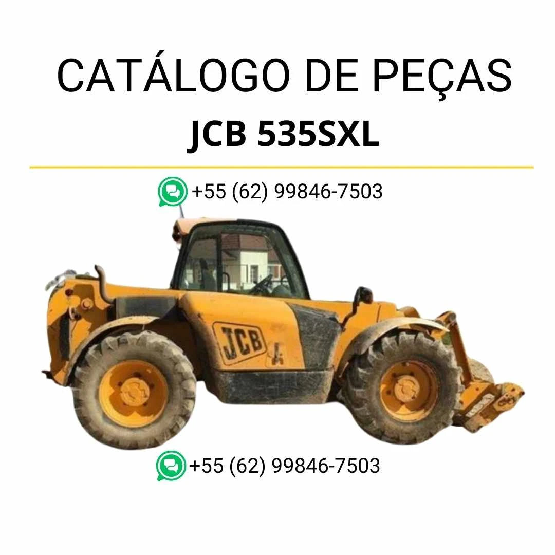 Catálogo de peças JCB 535SXL Teleagri em PDF para manipuladores telescópicos, incluindo ilustrações técnicas e identificação completa dos componentes