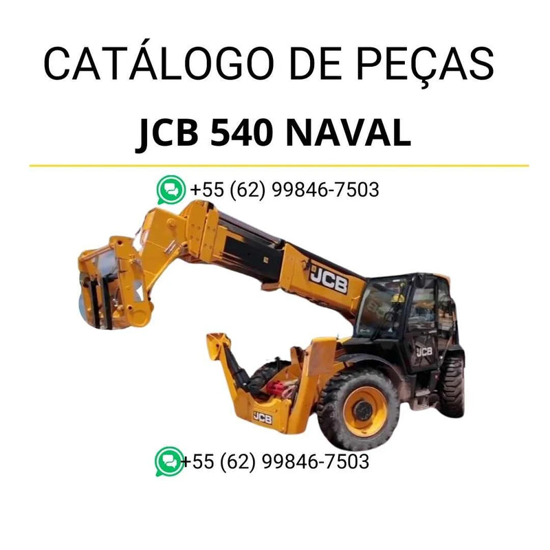Catálogo de peças JCB 540 Naval para máquinas militares em PDF, com ilustrações técnicas e componentes originais do equipamento