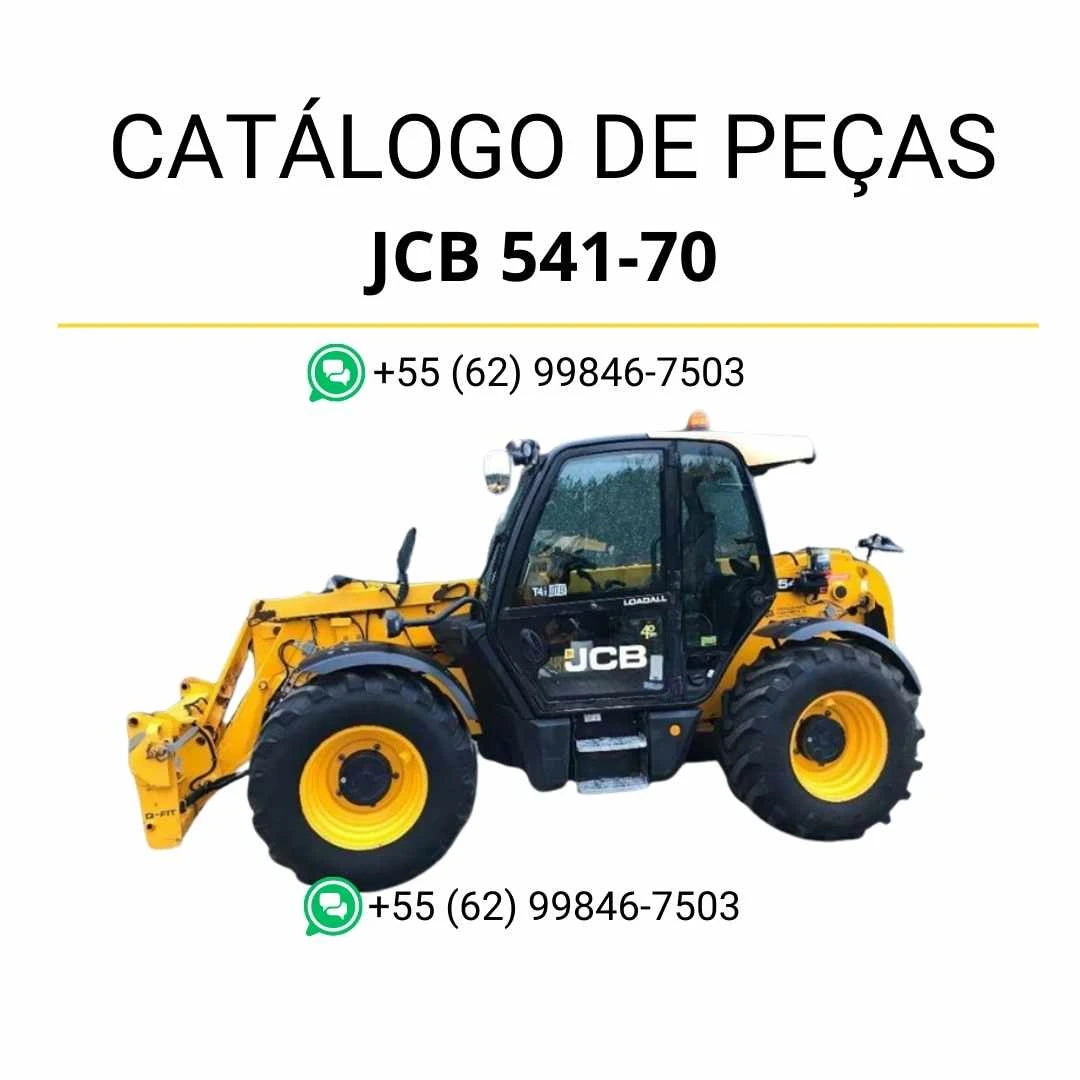 Catálogo de peças JCB 541-70 em PDF com diagramas detalhados, listas de componentes e identificação técnica para manipuladores telescópicos