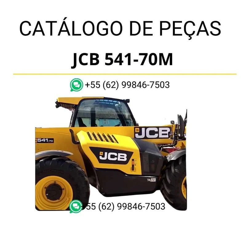 Catálogo de peças JCB 541-70M para máquinas militares em PDF, com ilustrações técnicas e identificação completa dos componentes originais
