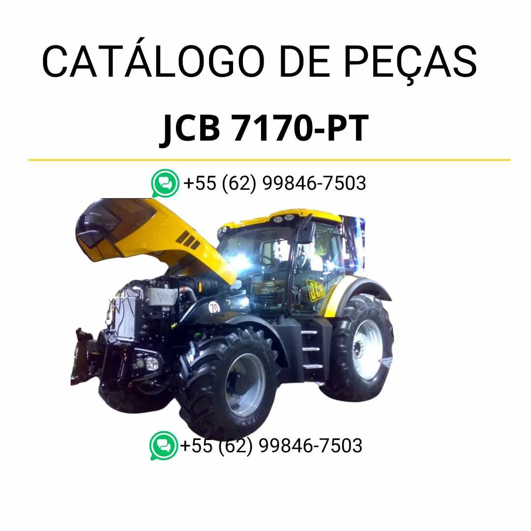 Catálogo de peças JCB 7170-PT Fastrac em PDF com diagramas ilustrados e identificação completa dos componentes originais