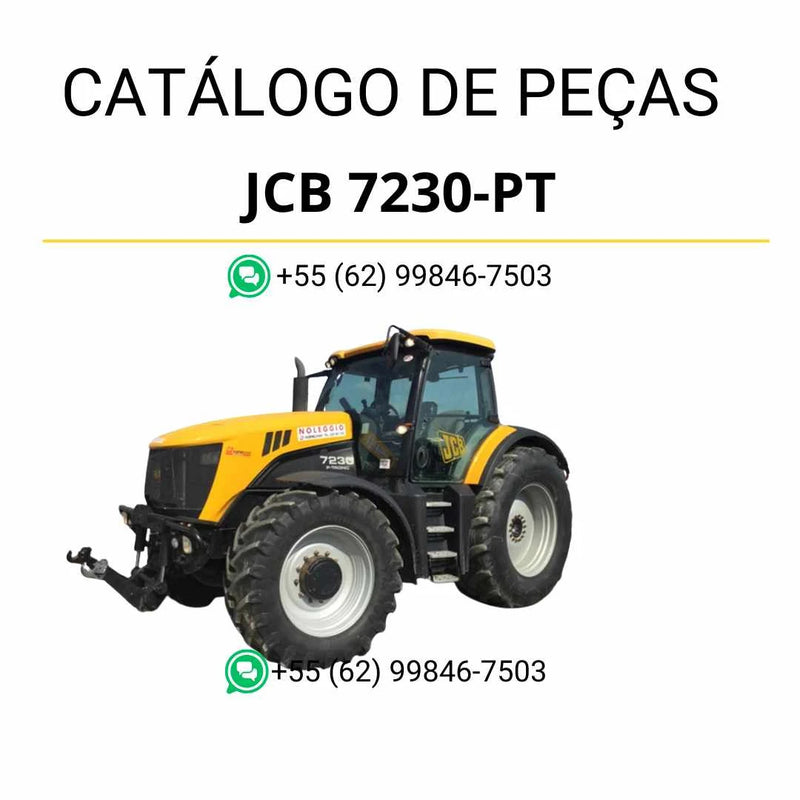 Catálogo de peças JCB 7230-PT Fastrac em PDF com diagramas ilustrados e identificação detalhada de componentes originais