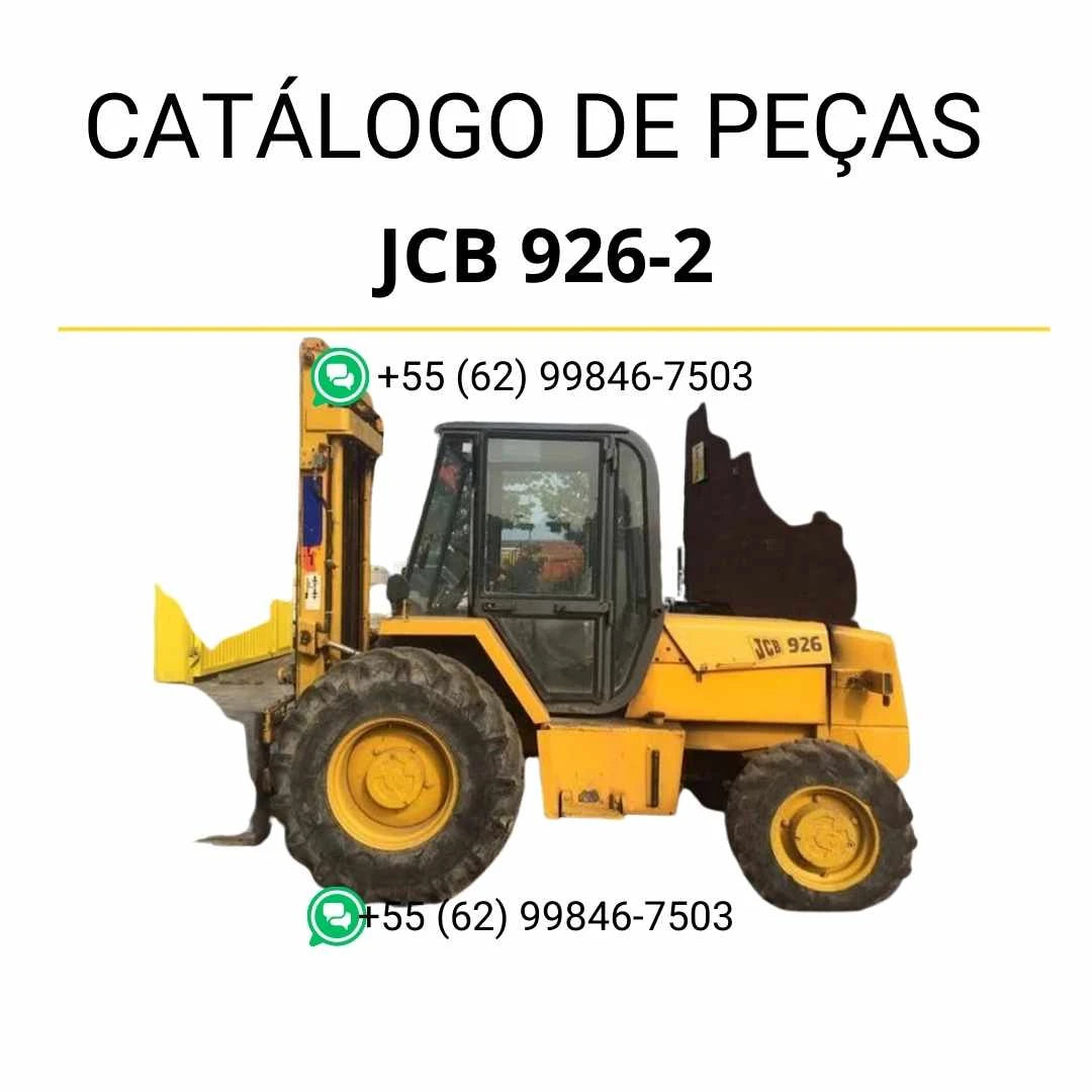 Catálogo de peças JCB 926-2 em PDF, com diagramas técnicos detalhados e identificação completa dos componentes da empilhadeira.