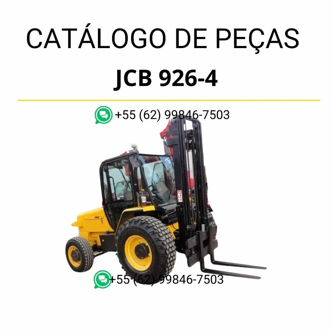 Catálogo de peças JCB 926-4 em PDF, trazendo diagramas completos e identificação detalhada dos componentes da empilhadeira.
