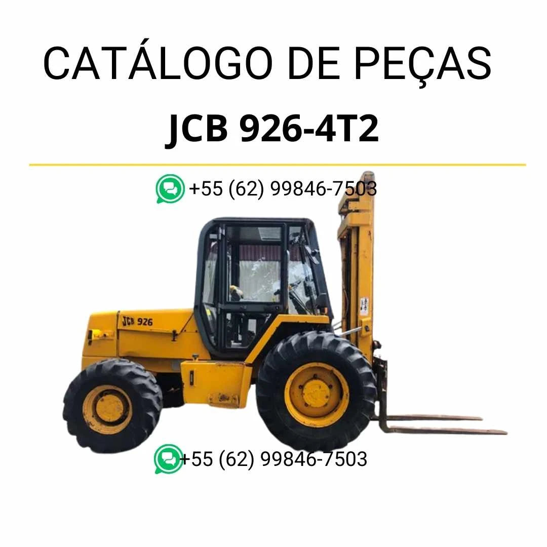 Catálogo de peças JCB 926-4T2 em PDF, trazendo diagramas completos e identificação técnica detalhada dos componentes da empilhadeira.