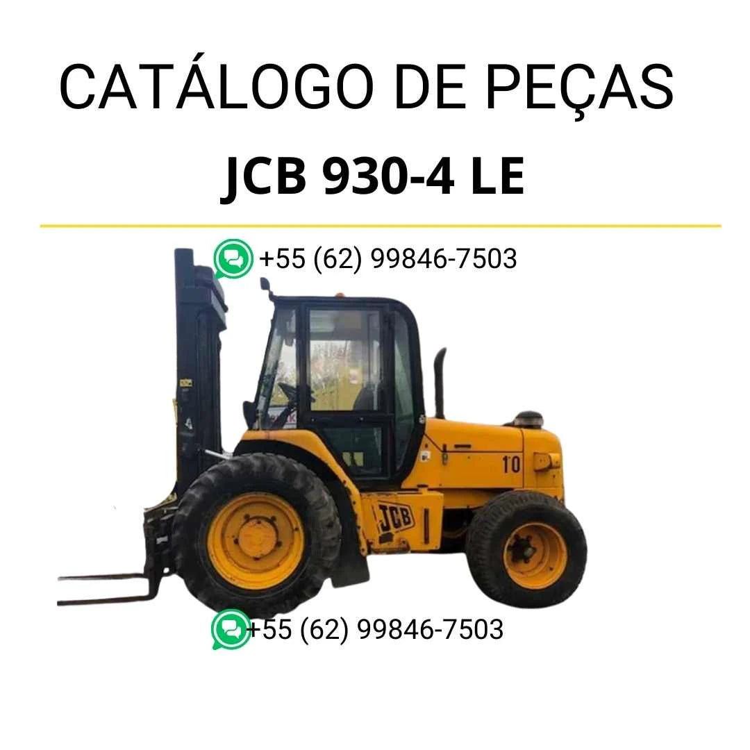 Catálogo de peças JCB 930-4 LE em PDF, com vistas explodidas e identificação completa dos componentes da empilhadeira.