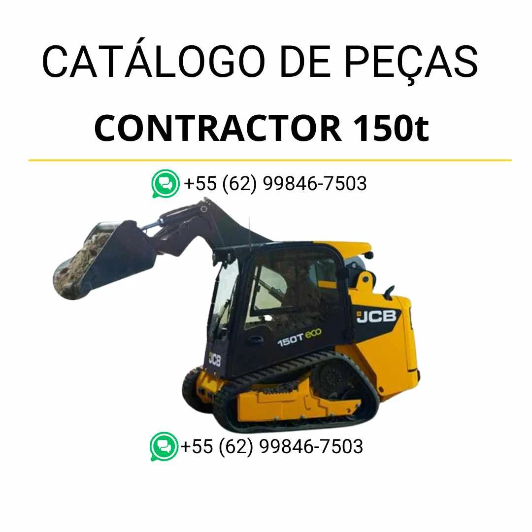 Catálogo de peças JCB Contractor 150t Fastrac em PDF com lista completa de componentes e ilustrações técnicas detalhadas