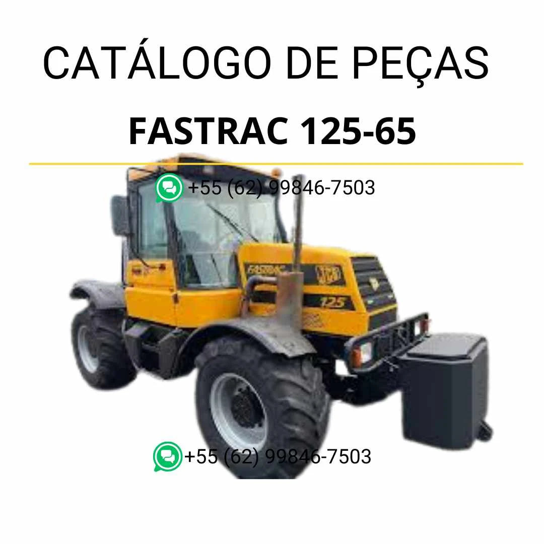 Catálogo de peças JCB Fastrac 125-65 em PDF com diagramas ilustrados e identificação detalhada de componentes originais