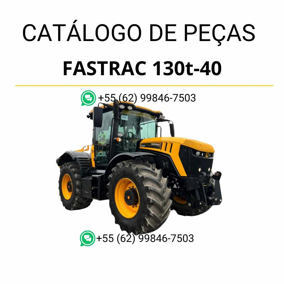 Catálogo de peças JCB Fastrac 130t-40 em PDF com diagramas ilustrados e identificação detalhada de componentes originais