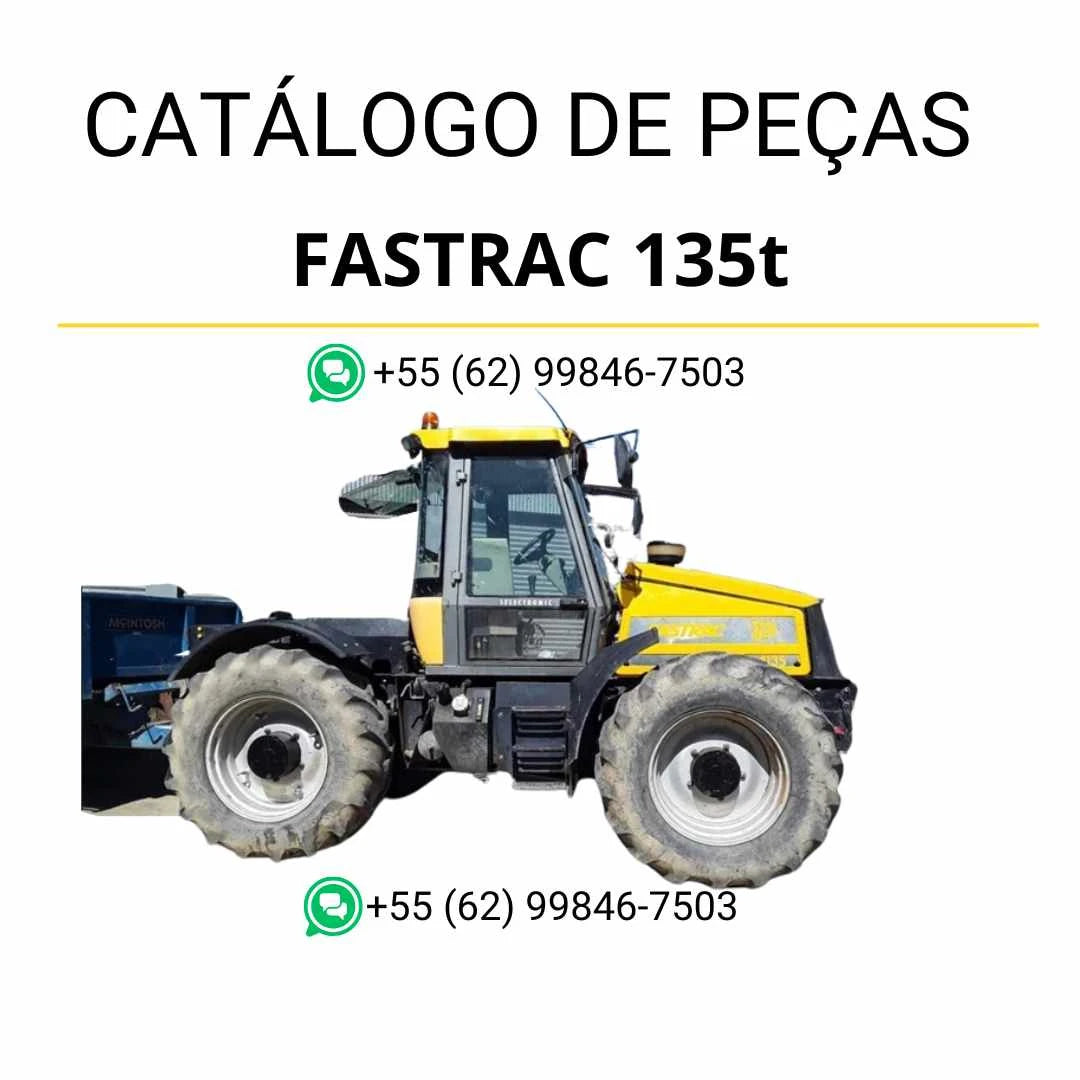 Catálogo de peças JCB Fastrac 135t em PDF com diagramas ilustrados e identificação completa de componentes originais