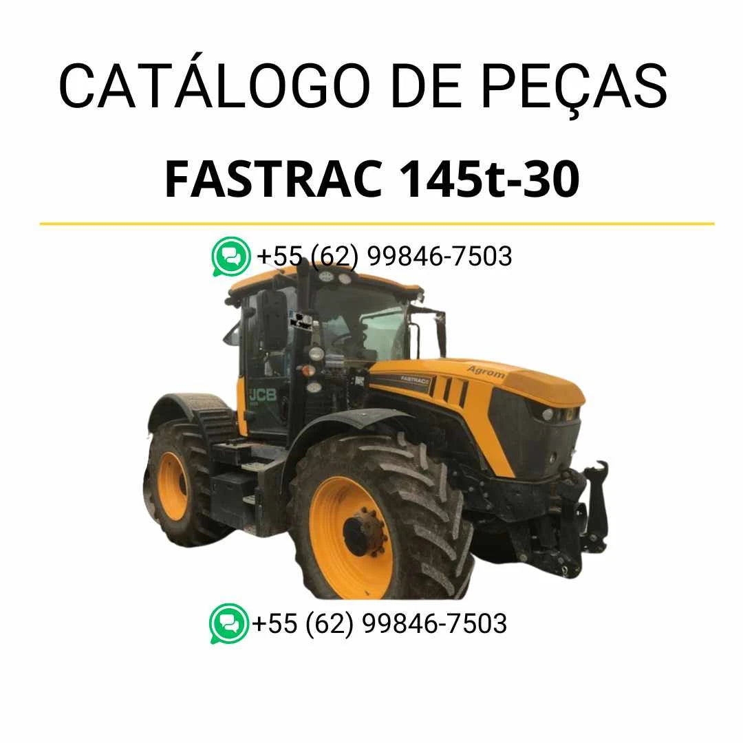 Catálogo de peças JCB Fastrac 145t-30 em PDF com diagramas técnicos detalhados e identificação completa de componentes originais