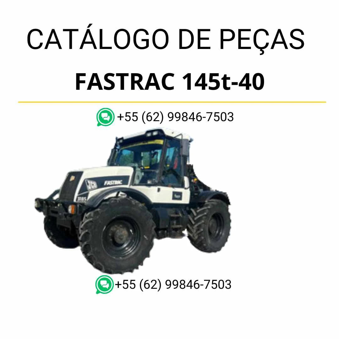 Catálogo de peças JCB Fastrac 145t-40 em PDF com ilustrações técnicas e identificação detalhada de componentes e conjuntos originais