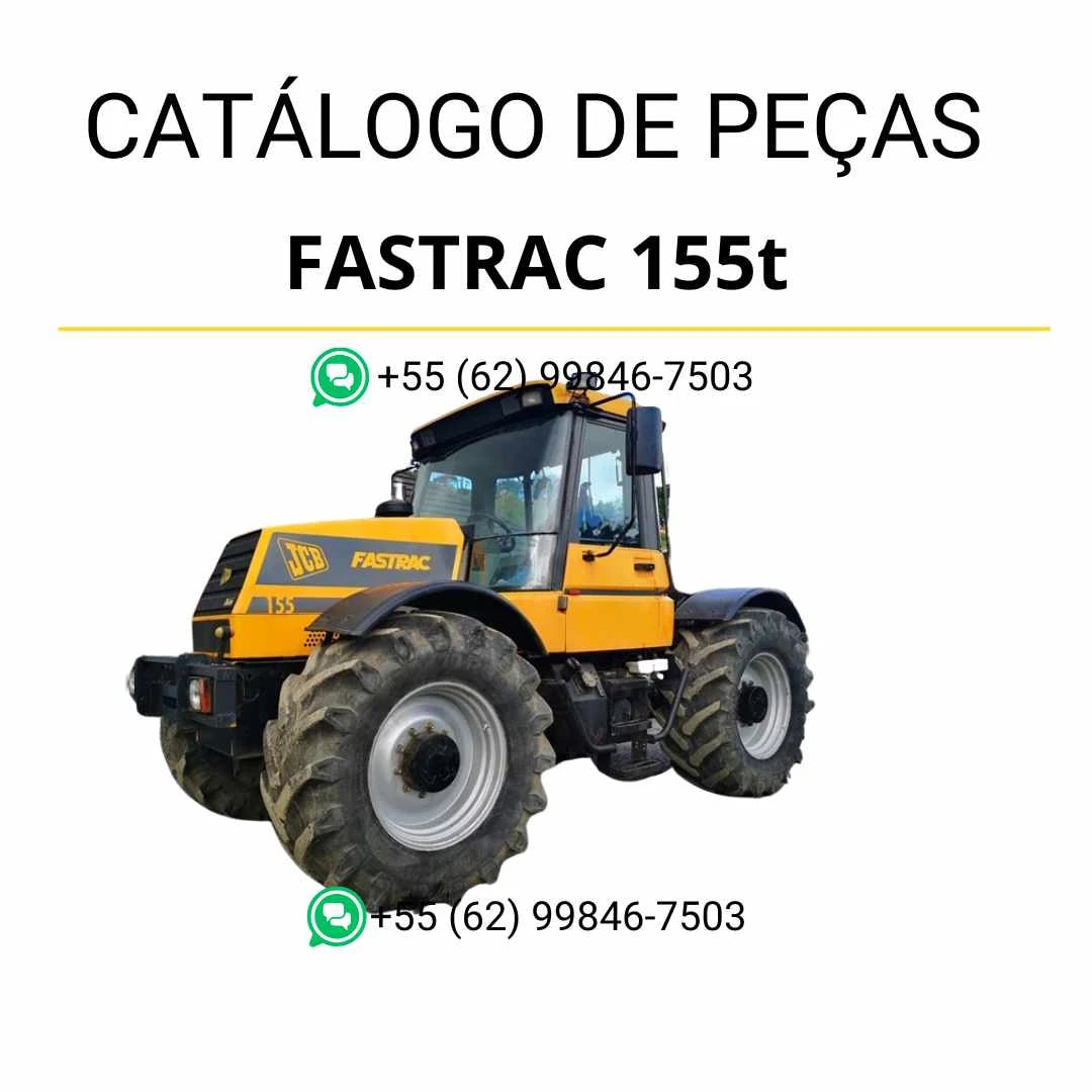 Catálogo de peças JCB Fastrac 155t em PDF com ilustrações técnicas detalhadas e identificação completa dos componentes originais