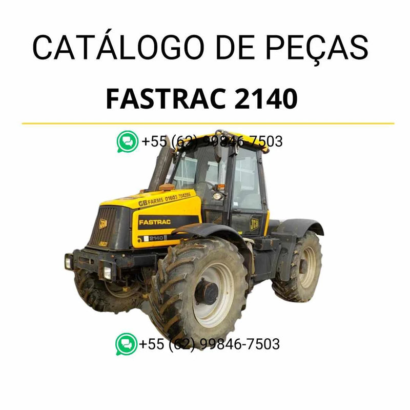 Catálogo de peças JCB Fastrac 2140 em PDF com diagramas técnicos detalhados e identificação completa de componentes originais