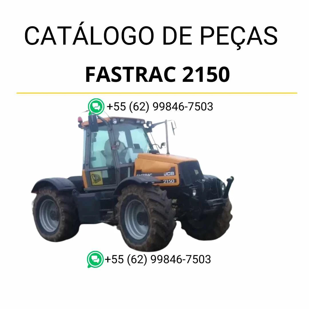 Catálogo de peças JCB Fastrac 2150 em PDF com ilustrações técnicas e identificação detalhada dos componentes originais
