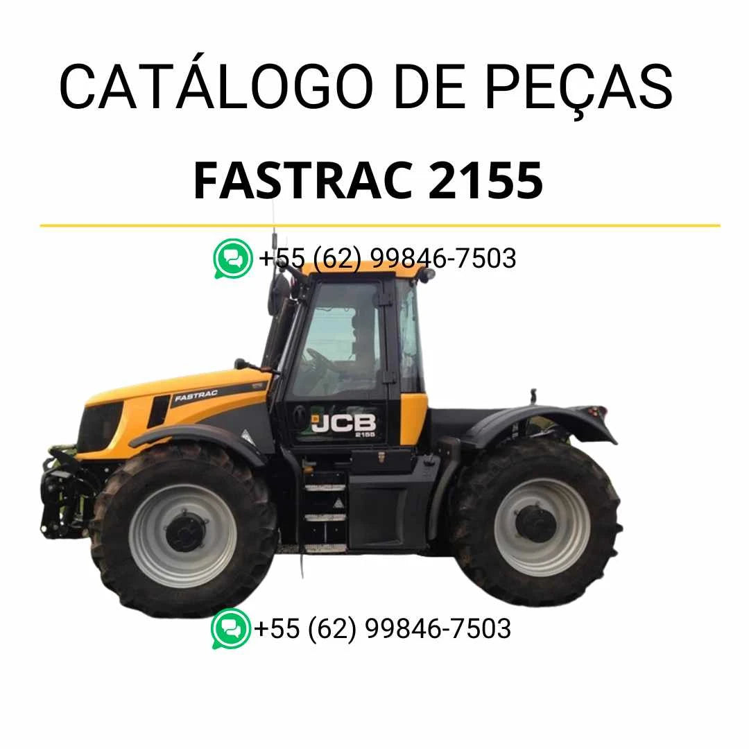Catálogo de peças JCB Fastrac 2155 em PDF com diagramas ilustrados e identificação detalhada de componentes originais