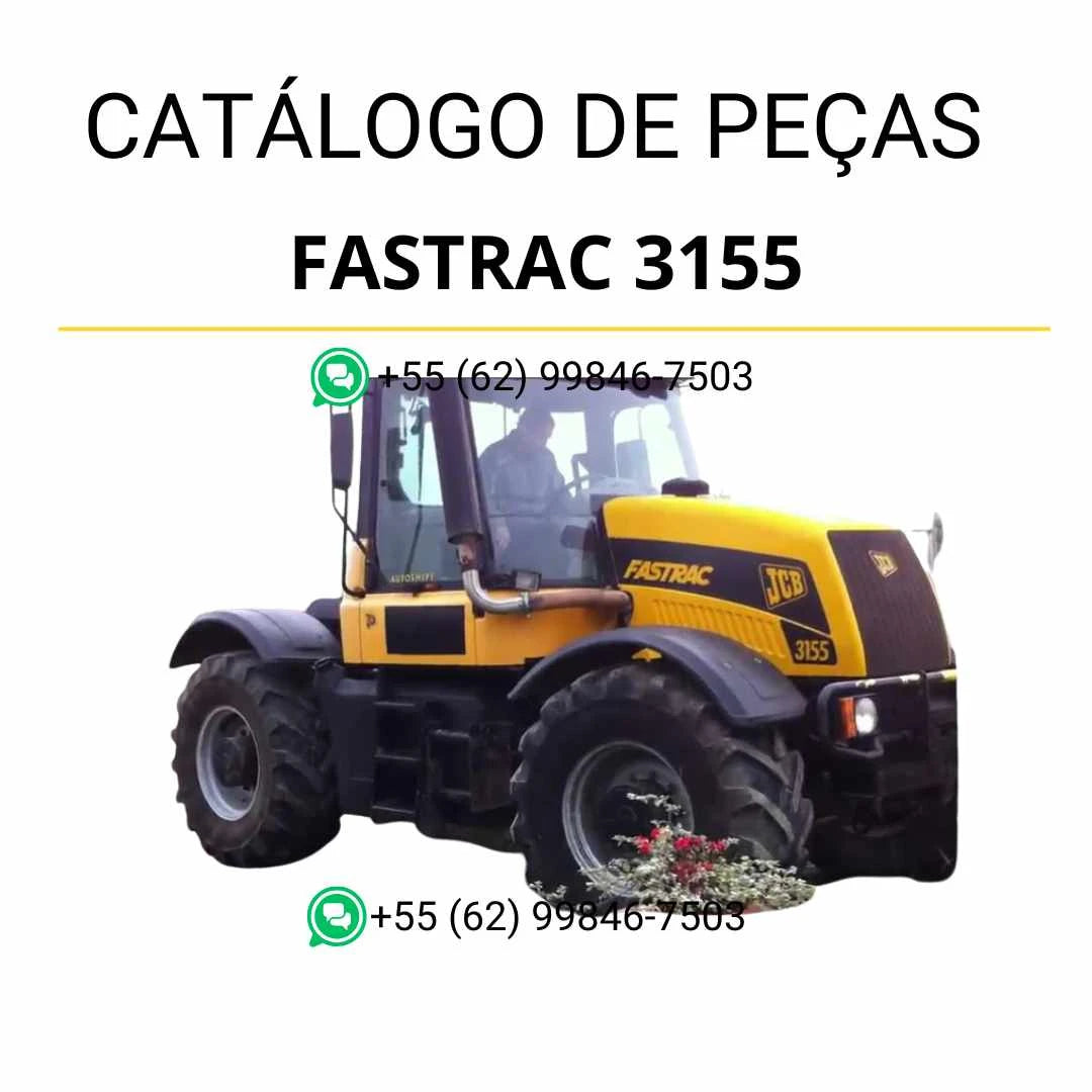 Catálogo de peças JCB Fastrac 3155 em PDF com diagramas ilustrados e identificação completa de componentes originais