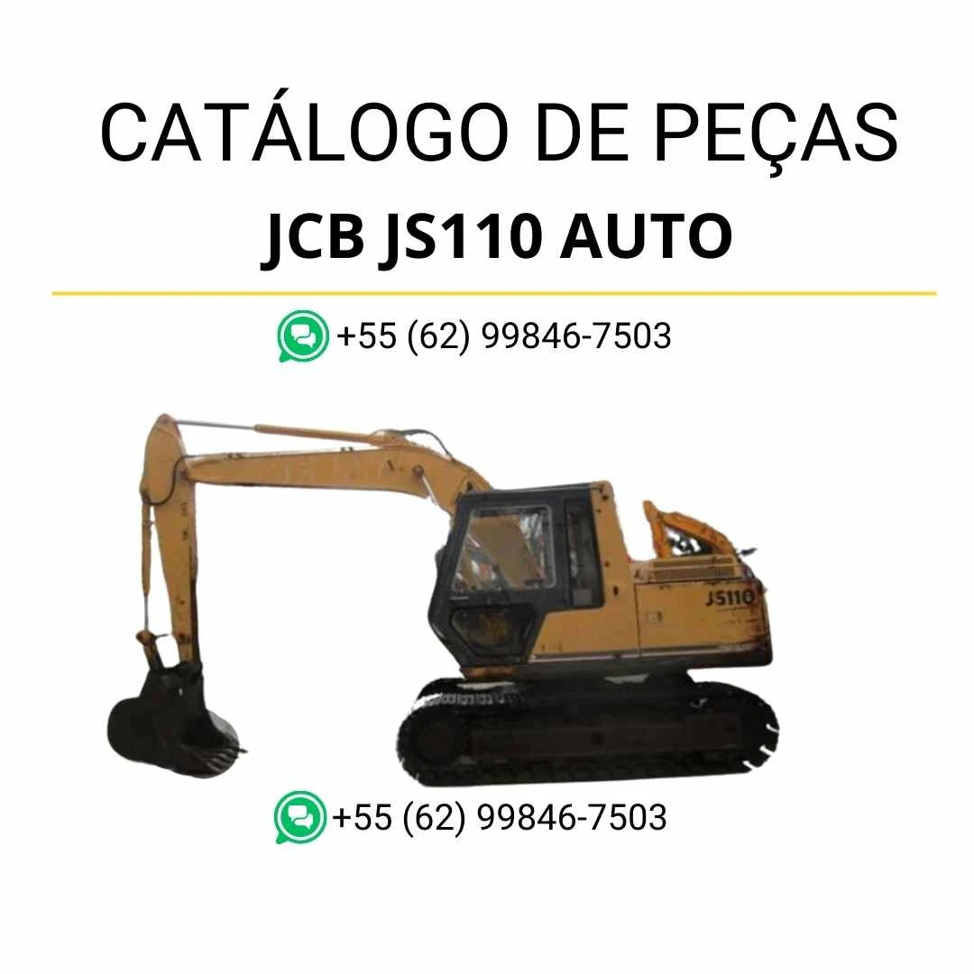 Catálogo de peças JCB JS110 Auto em PDF para escavadeira, incluindo vistas técnicas e lista completa de componentes originais