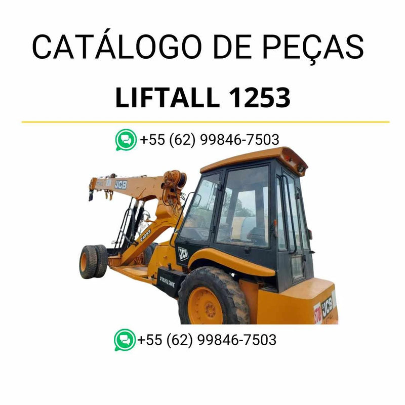 Catálogo de peças JCB Liftall 1253 em PDF com ilustrações técnicas e identificação completa de componentes originais