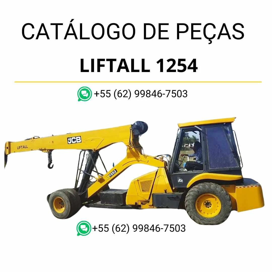 Catálogo de peças JCB Liftall 1254 em PDF com lista detalhada de componentes e ilustrações técnicas para manutenção