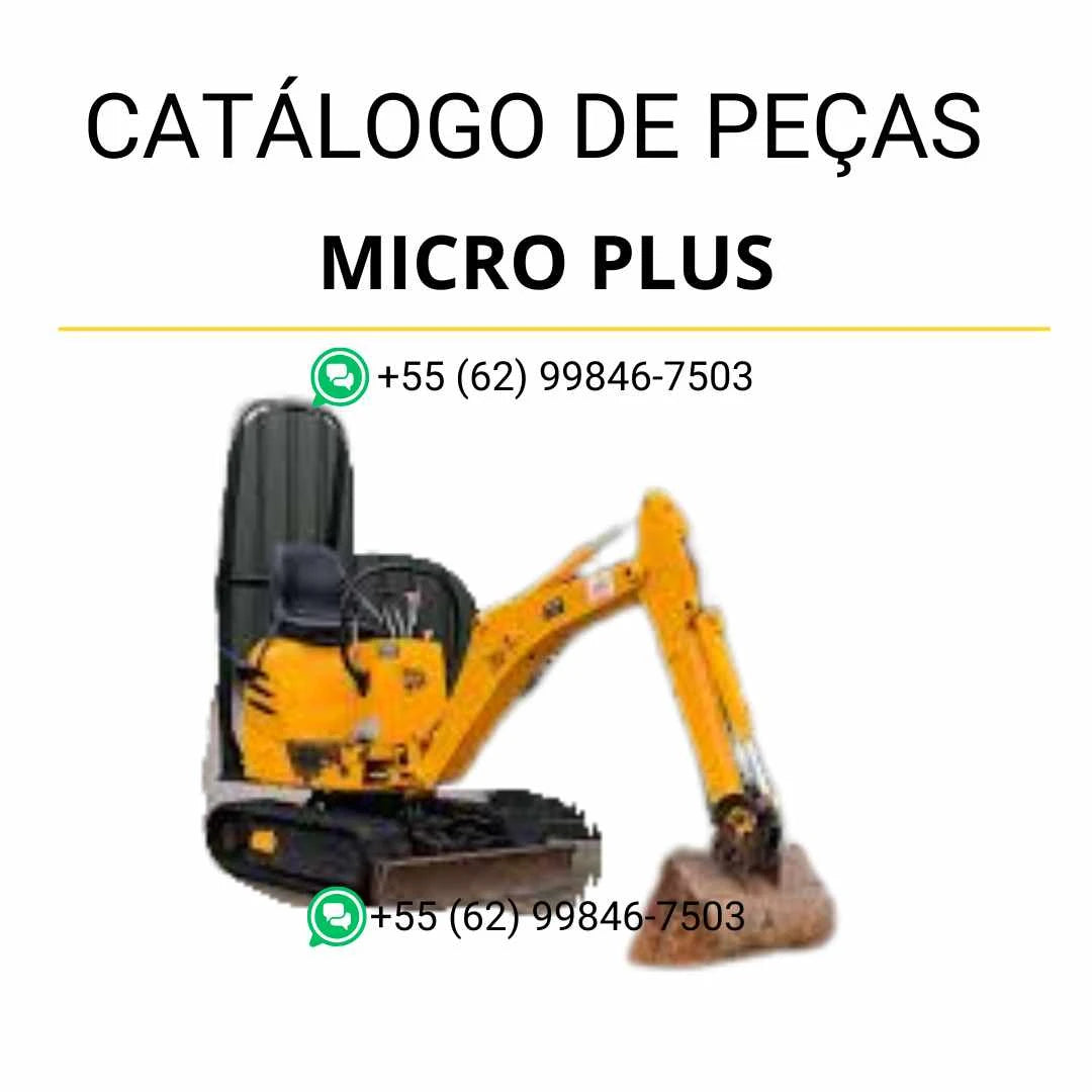 Catálogo de peças JCB Micro Plus em PDF com diagramas completos, identificação de componentes e detalhes técnicos para manutenção